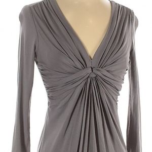 Max Studio Rouged Gathered Dress Grey